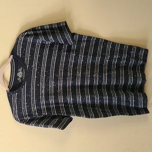 American Rag Striped, Paint Splattered Tee